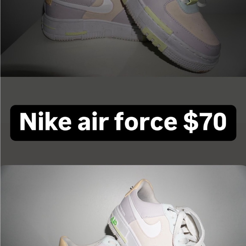 Nike Air Force Sneakers - Soft Purple and Cream